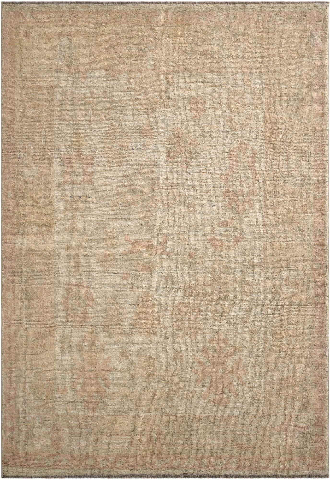  5' x 7' 3  Hand Knotted Oushak Wool Rug
