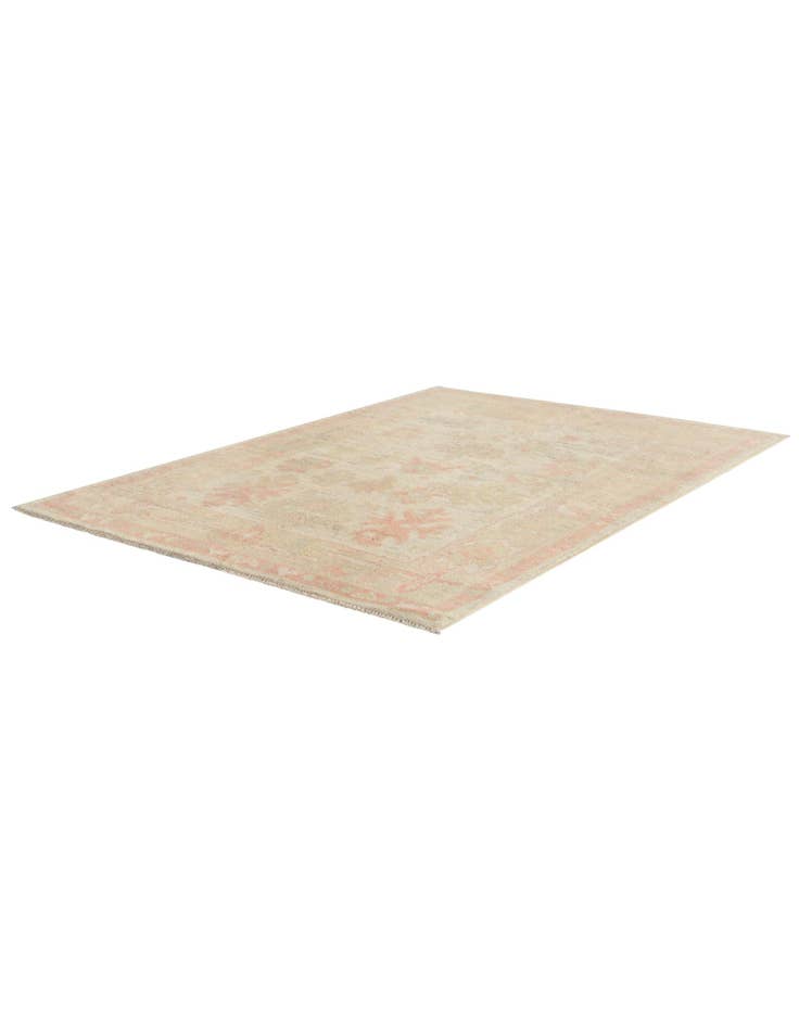 Detail image of  4' 4 x 6' 3  Hand Knotted Oushak Wool Rug