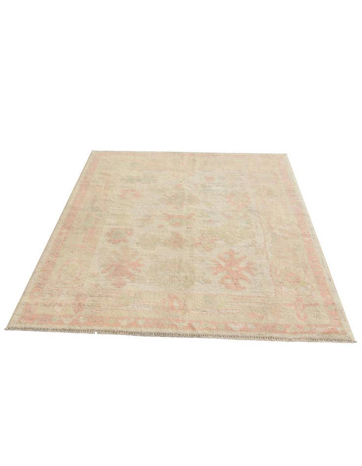 Detail image of  4' 4 x 6' 3  Hand Knotted Oushak Wool Rug