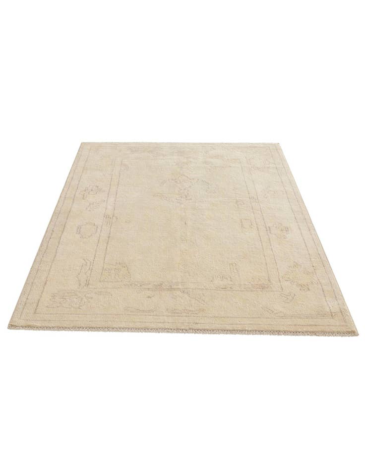 Detail image of  4' 3 x 6'  Hand Knotted Oushak Wool Rug