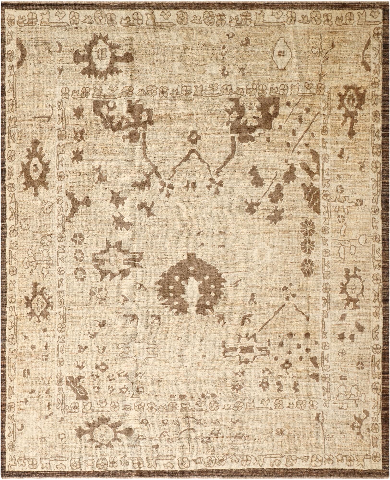 8' 3 x 10' 2 Hand Knotted Oushak Wool Rug