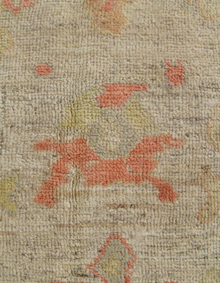 Detail image of  5' 1 x 6' 10  Hand Knotted Oushak Wool Rug