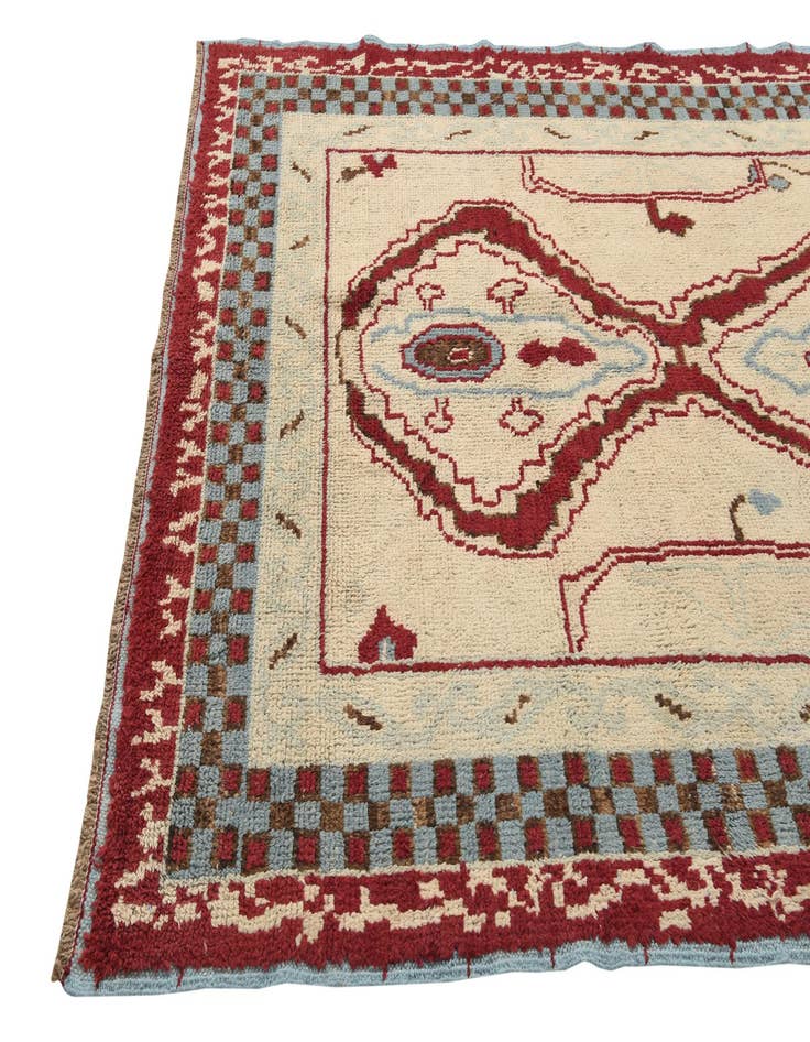 Detail image of  6' 2 x 9' 1  Hand Knotted Oushak Wool Rug