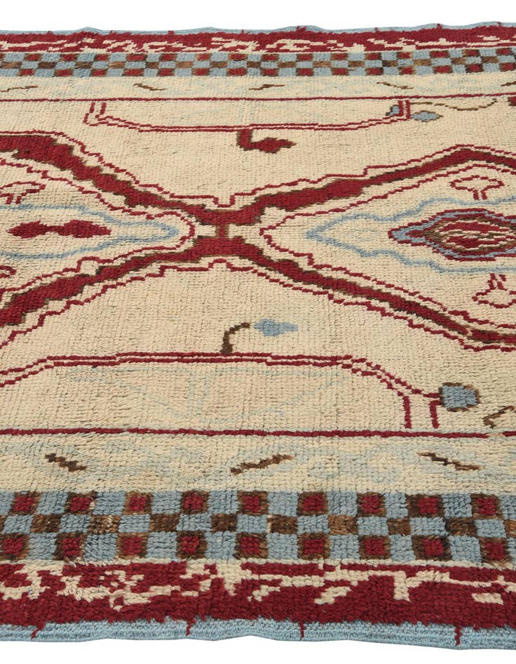 Detail image of  6' 2 x 9' 1  Hand Knotted Oushak Wool Rug