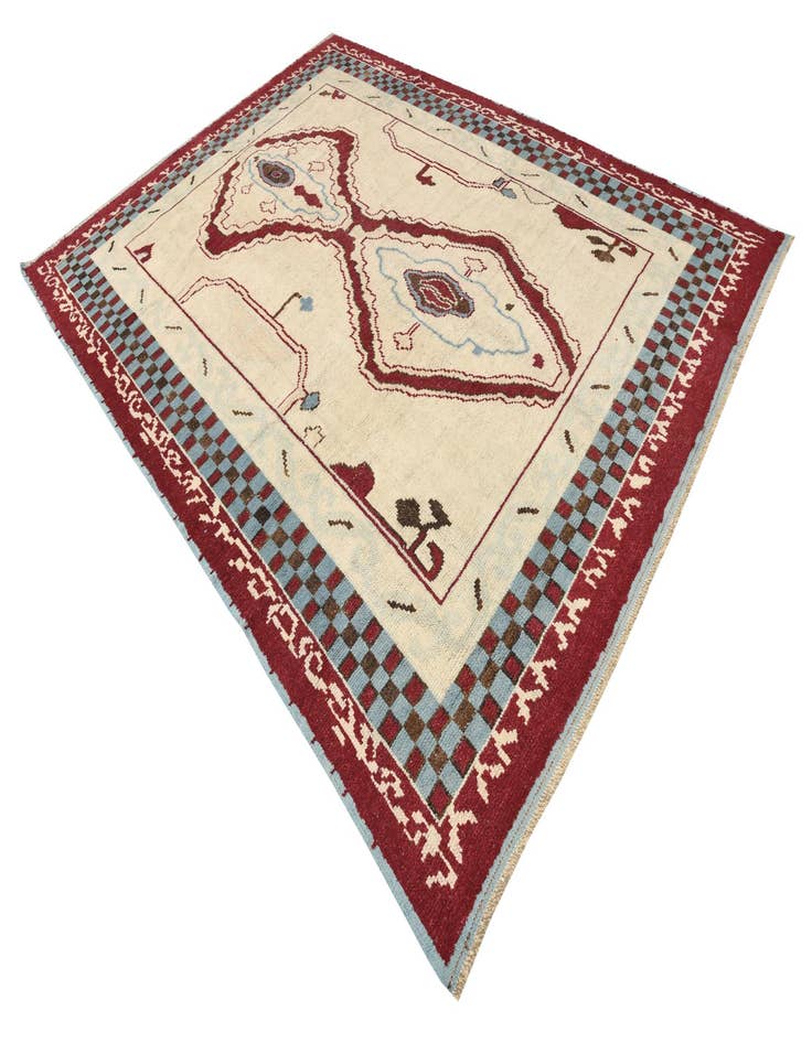 Detail image of  9' x 12' 4  Hand Knotted Oushak Wool Rug