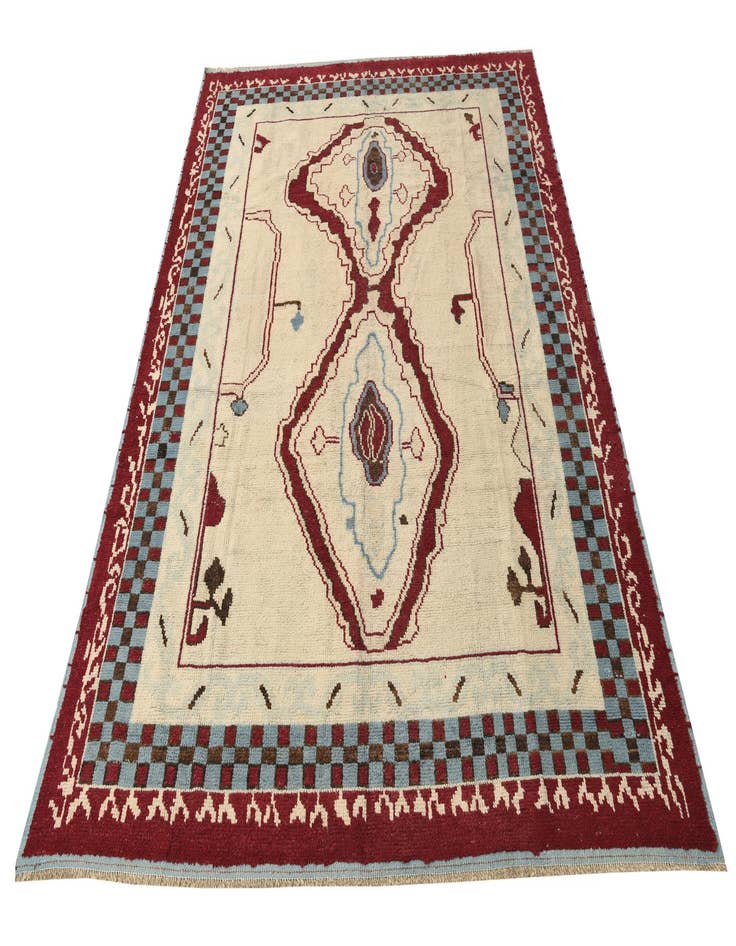 Detail image of  9' x 12' 4  Hand Knotted Oushak Wool Rug