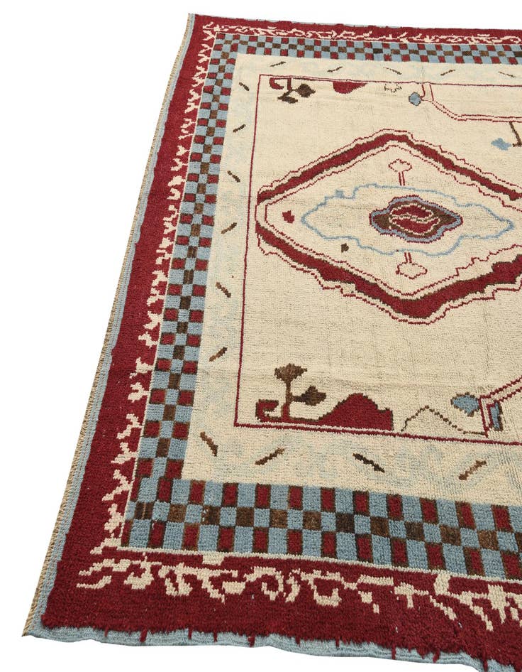 Detail image of  9' x 12' 4  Hand Knotted Oushak Wool Rug