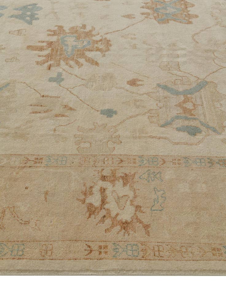 Detail image of 9' x 11' Hand Knotted Oushak Wool Rug