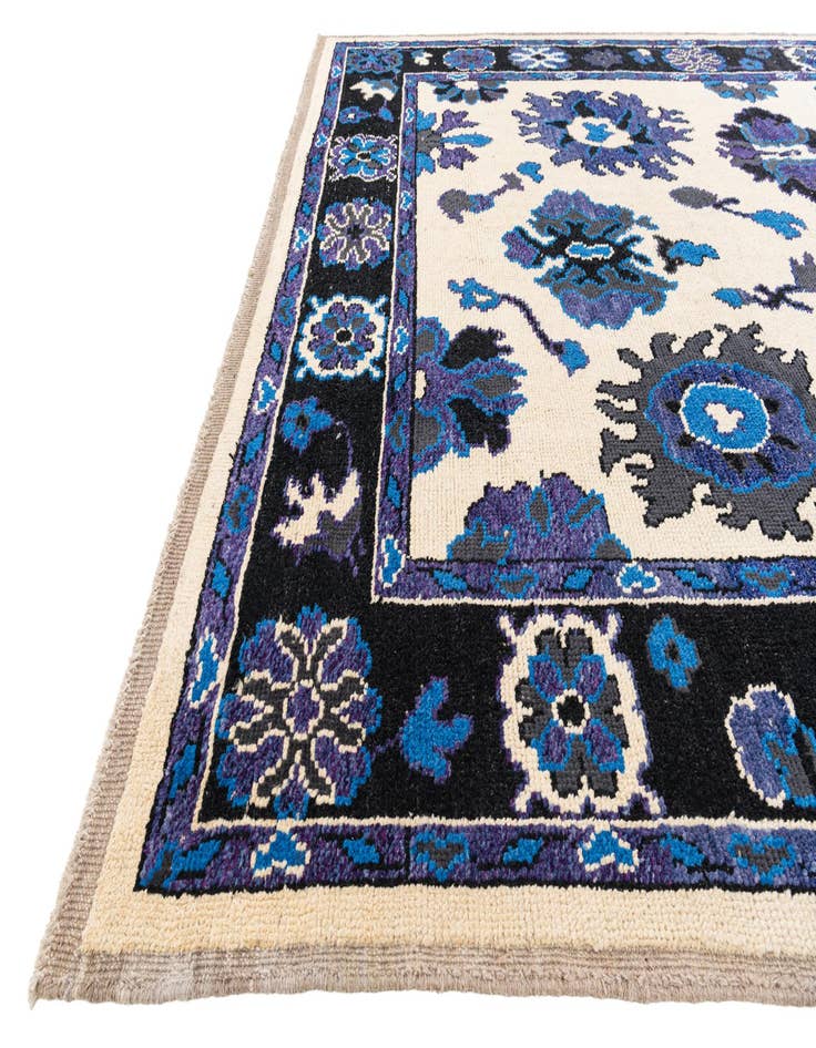 Detail image of  9' 3 x 12' 9  Hand Knotted Oushak Wool Rug