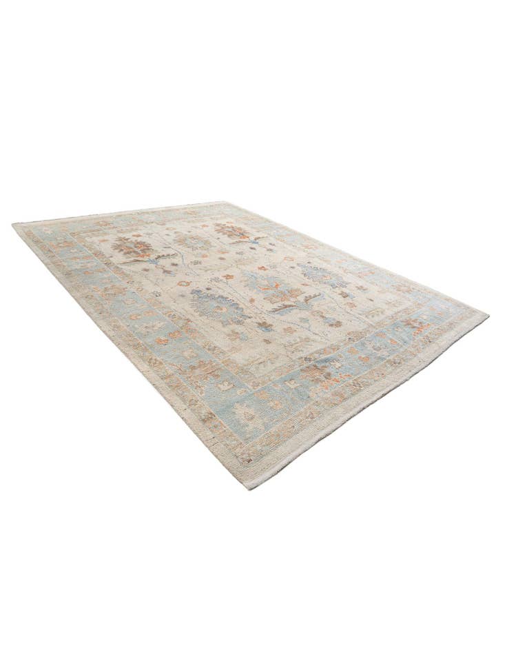 Detail image of  9' 2 x 12' 2  Hand Knotted Oushak Wool Rug