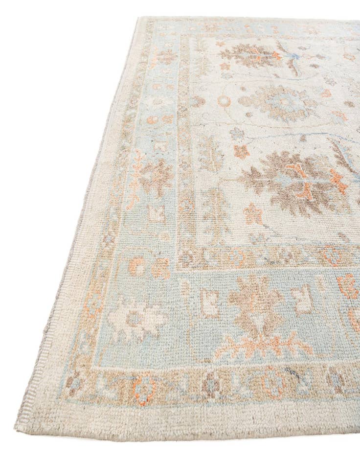 Detail image of  9' 2 x 12' 2  Hand Knotted Oushak Wool Rug