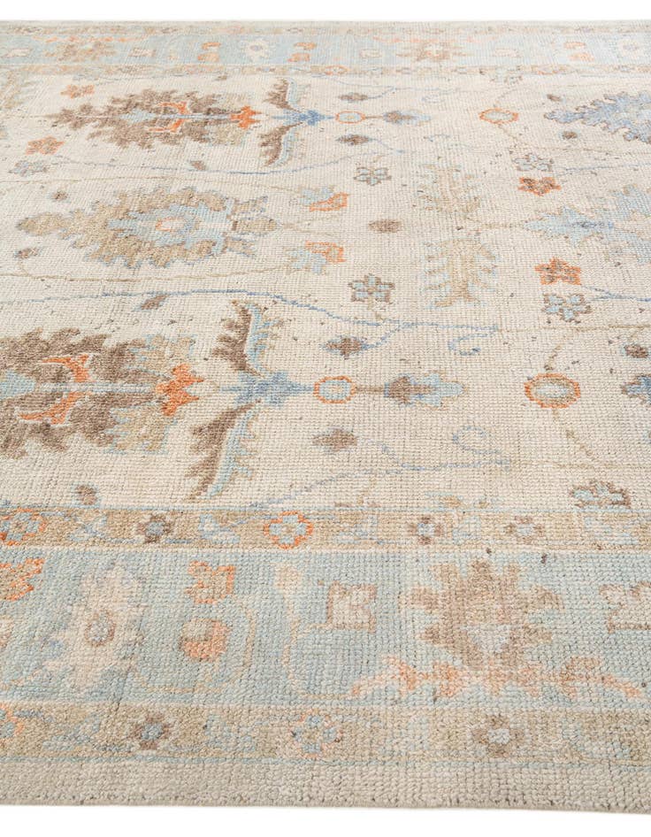 Detail image of  9' 2 x 12' 2  Hand Knotted Oushak Wool Rug