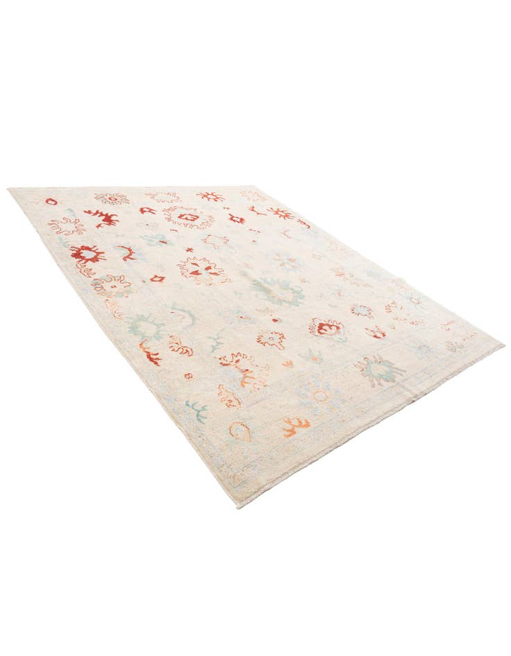 Detail image of  8' x 9' 8  Hand Knotted Oushak Wool Rug