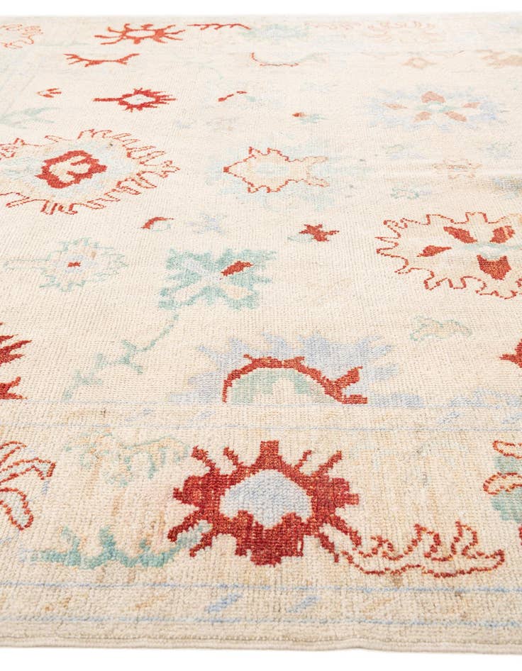Detail image of  8' x 9' 8  Hand Knotted Oushak Wool Rug