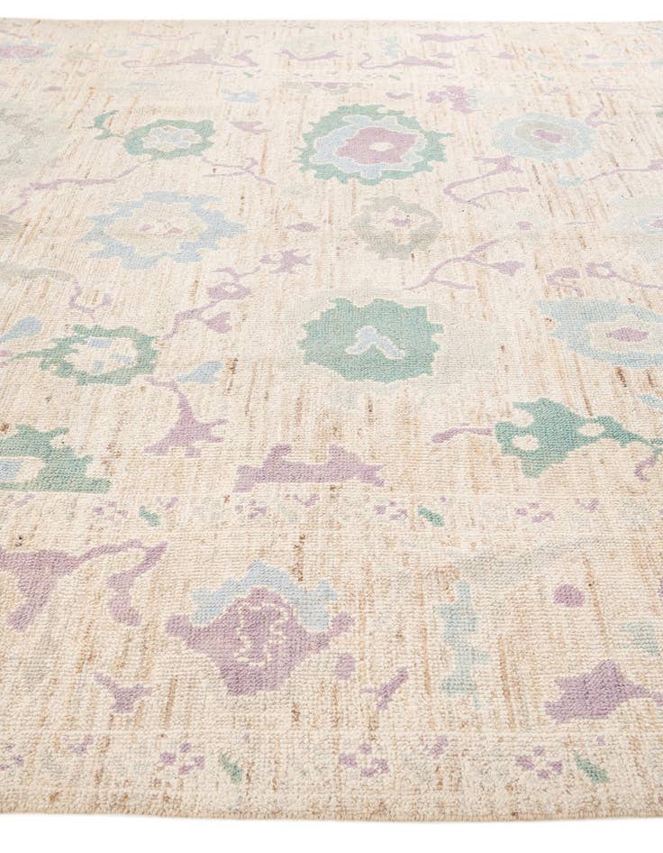 Detail image of  9' 2 x 11' 10  Hand Knotted Oushak Wool Rug