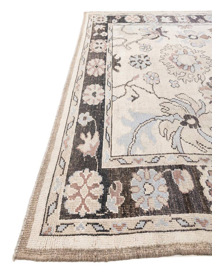 Detail image of  9' 7 x 11' 10  Hand Knotted Oushak Wool Rug