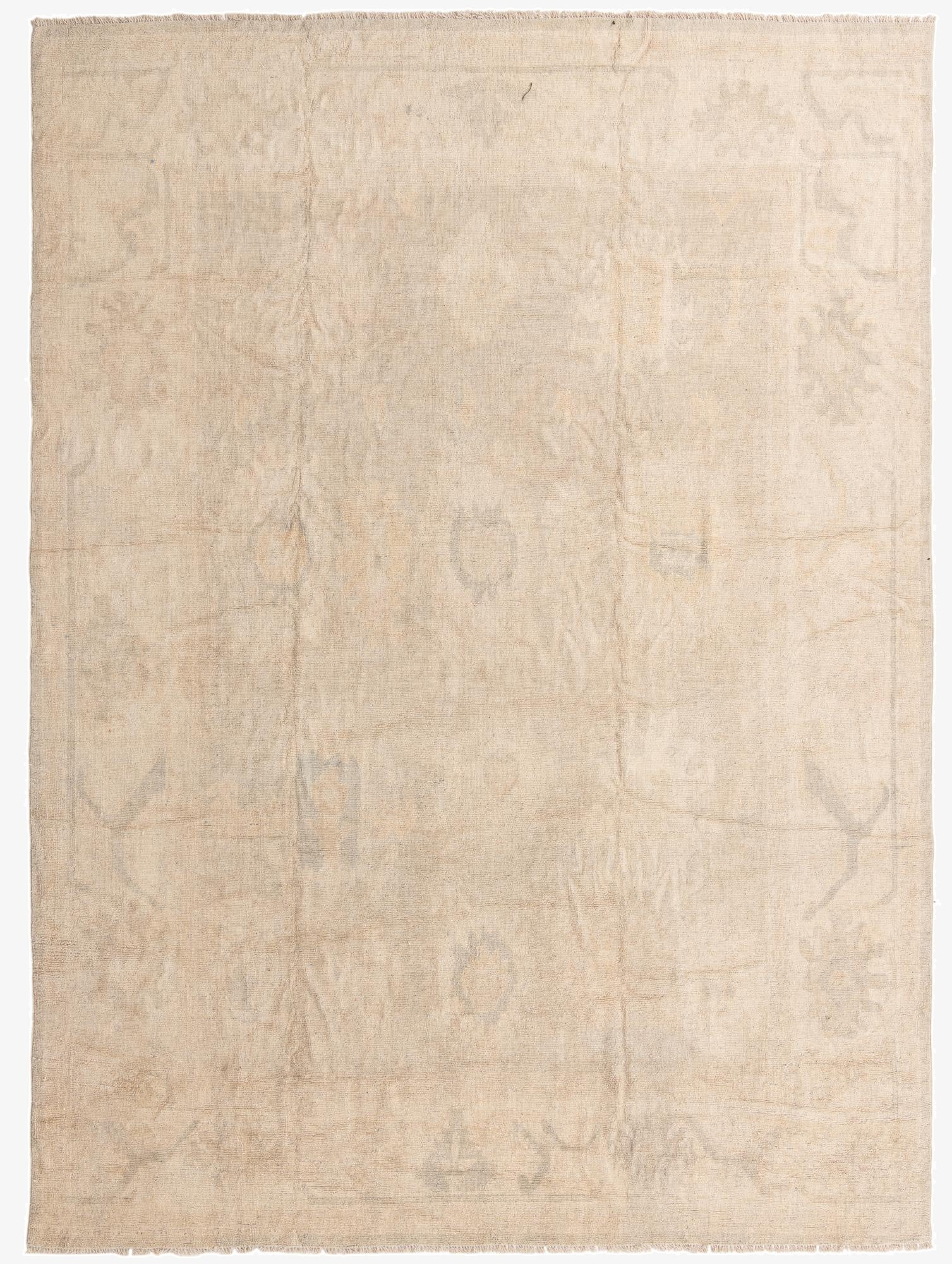  9' 9 x 13' 1  Hand Knotted Oushak Wool Rug