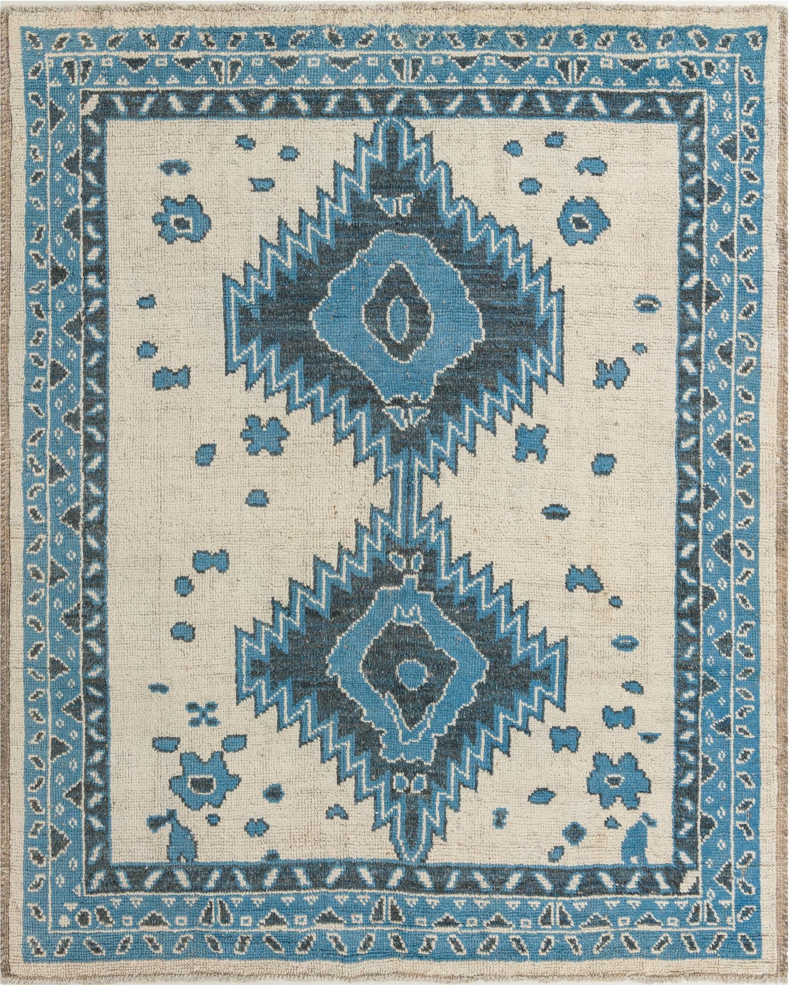  8' x 9' 9  Hand Knotted Oushak Wool Rug