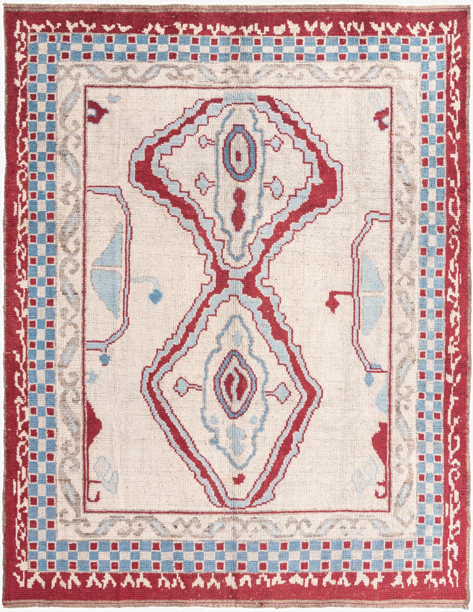  8' 2 x 10' 7  Hand Knotted Oushak Wool Rug