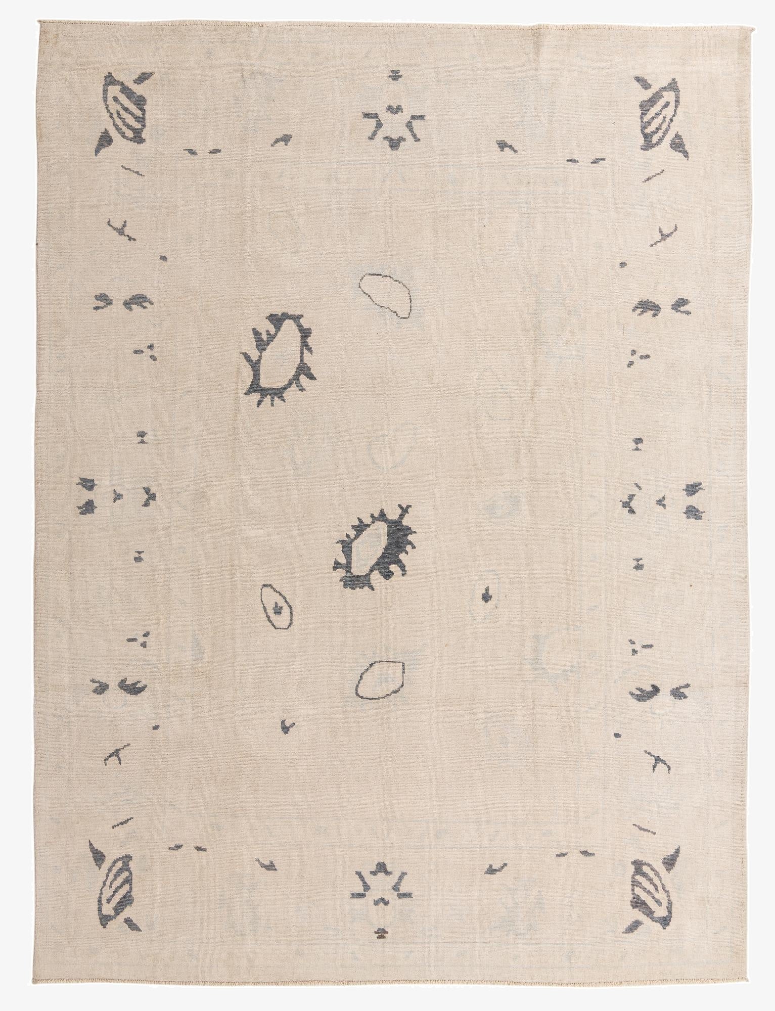  9' x 12'  Hand Knotted Oushak Wool Rug