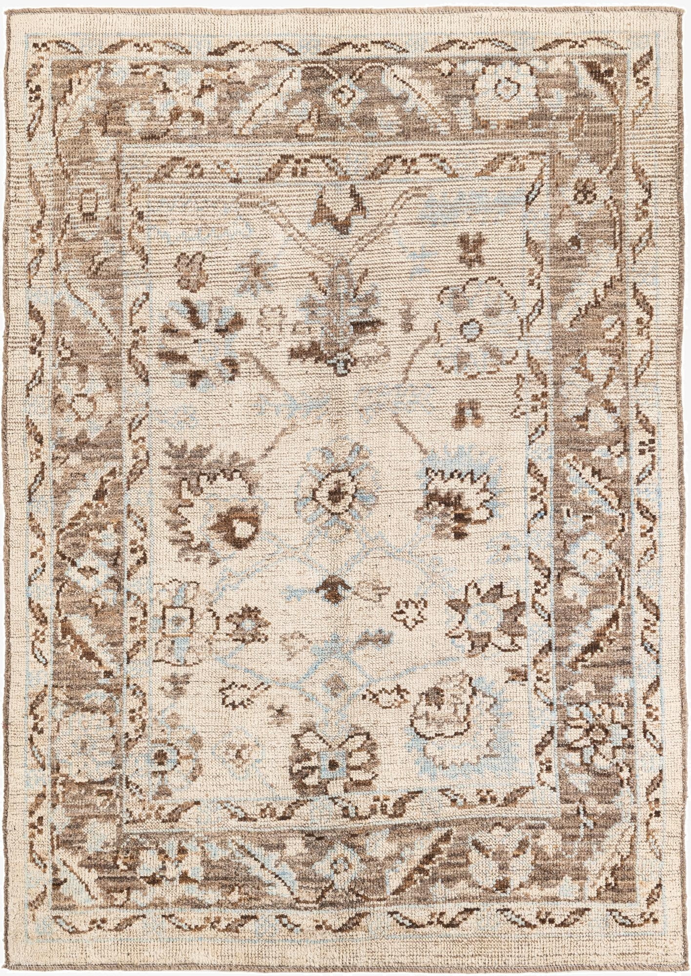  6' 5 x 8' 10  Hand Knotted Oushak Wool Rug
