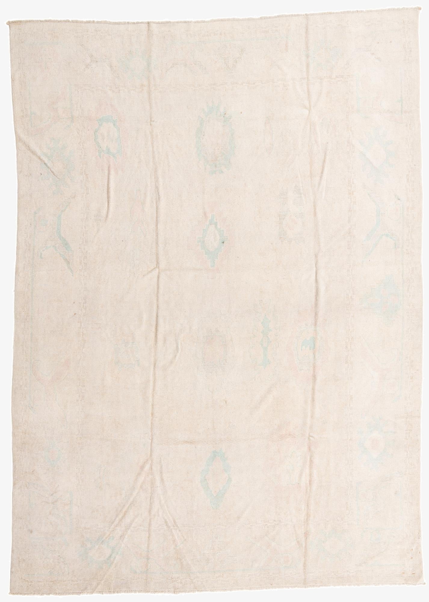  9' 6 x 13' 5  Hand Knotted Oushak Wool Rug