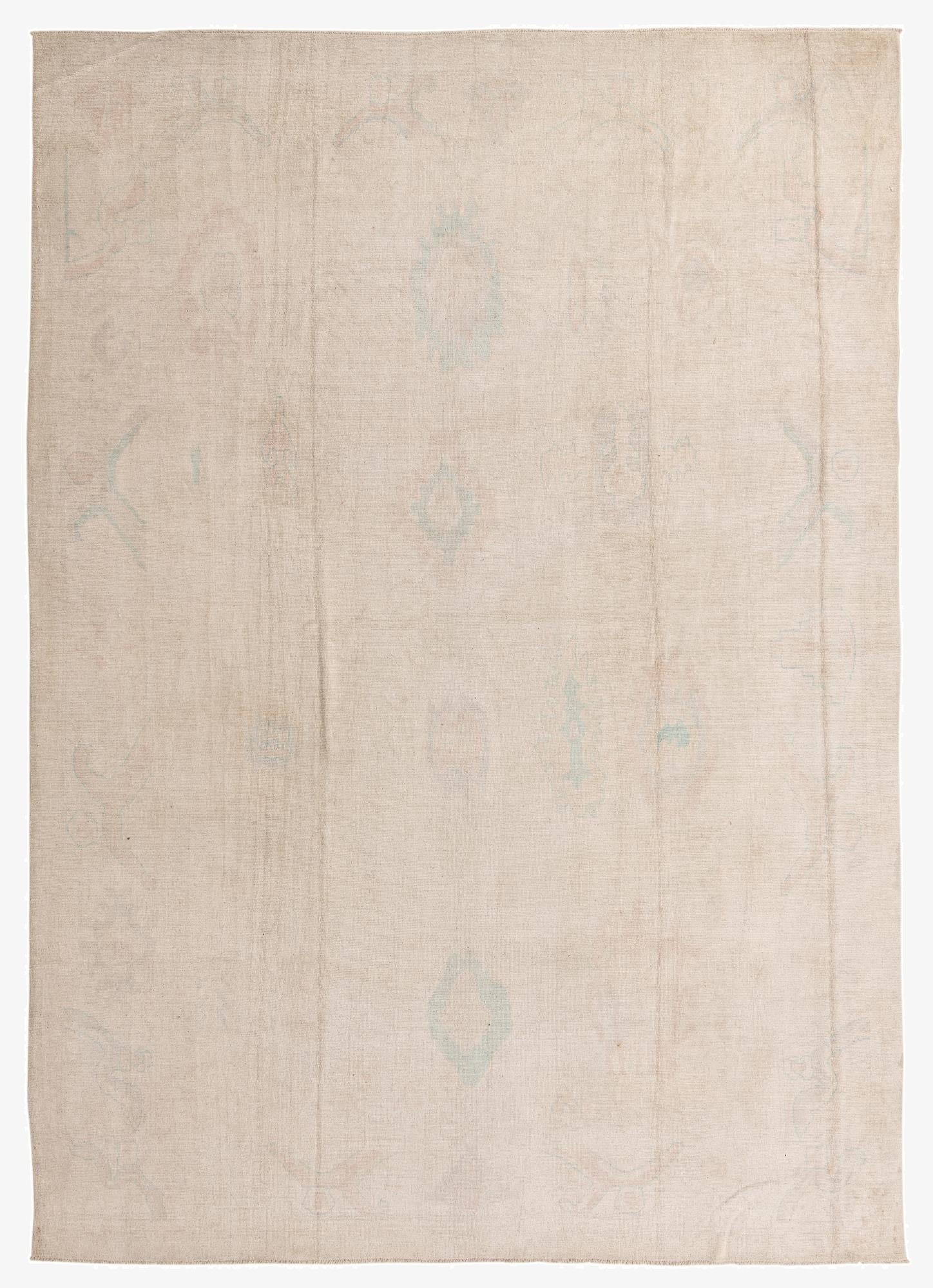  9' 9 x 13' 7  Hand Knotted Oushak Wool Rug