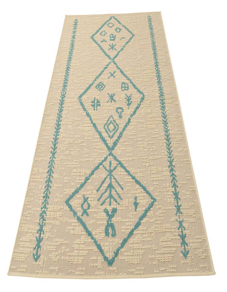 Detail image of  5' x 7' 7  Washable Bohemian Indoor / Outdoor Rug