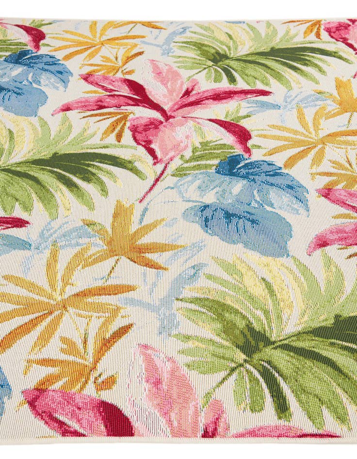 Detail image of  5' 2 x 7' 8  Washable Botanical Indoor / Outdoor Rug