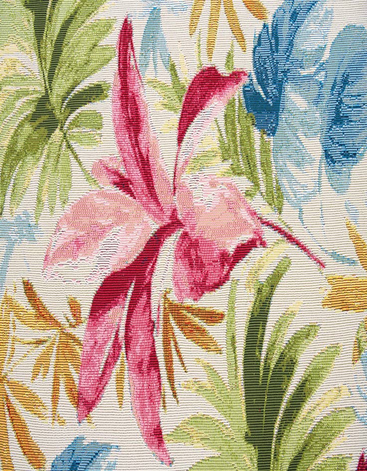 Detail image of  5' 2 x 7' 8  Washable Botanical Indoor / Outdoor Rug