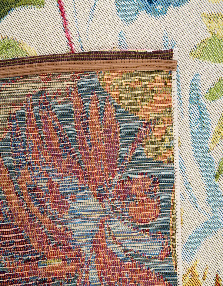 Detail image of  5' 2 x 7' 8  Washable Botanical Indoor / Outdoor Rug
