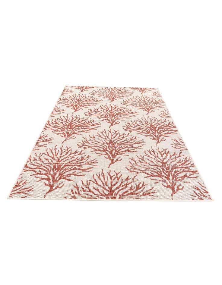 Detail image of  5' 3 x 7' 7  Washable Botanical Indoor / Outdoor Rug