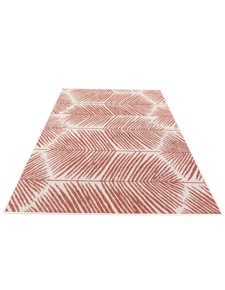 Detail image of  5' 3 x 7' 7  Washable Botanical Indoor / Outdoor Rug