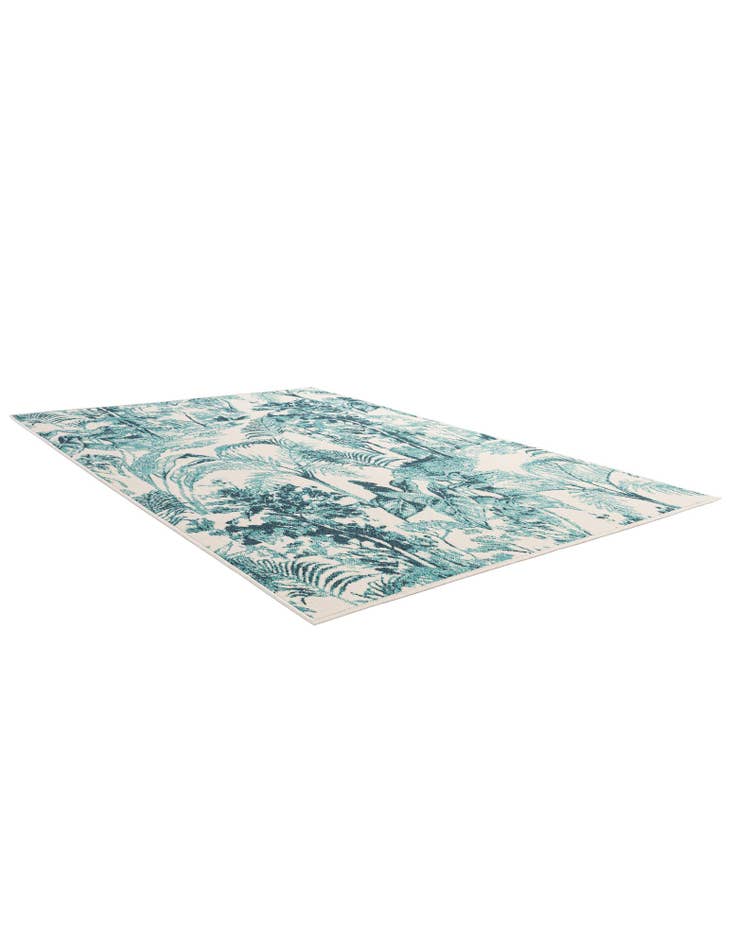 Detail image of  5' 2 x 7' 7  Washable Botanical Indoor / Outdoor Rug