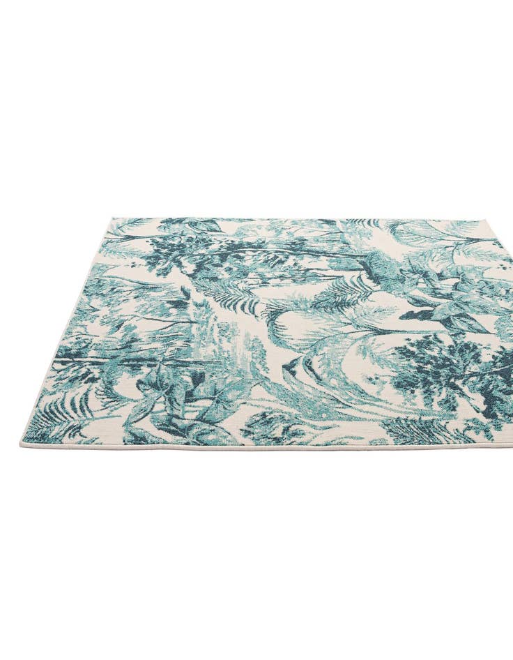 Detail image of  5' 2 x 7' 7  Washable Botanical Indoor / Outdoor Rug