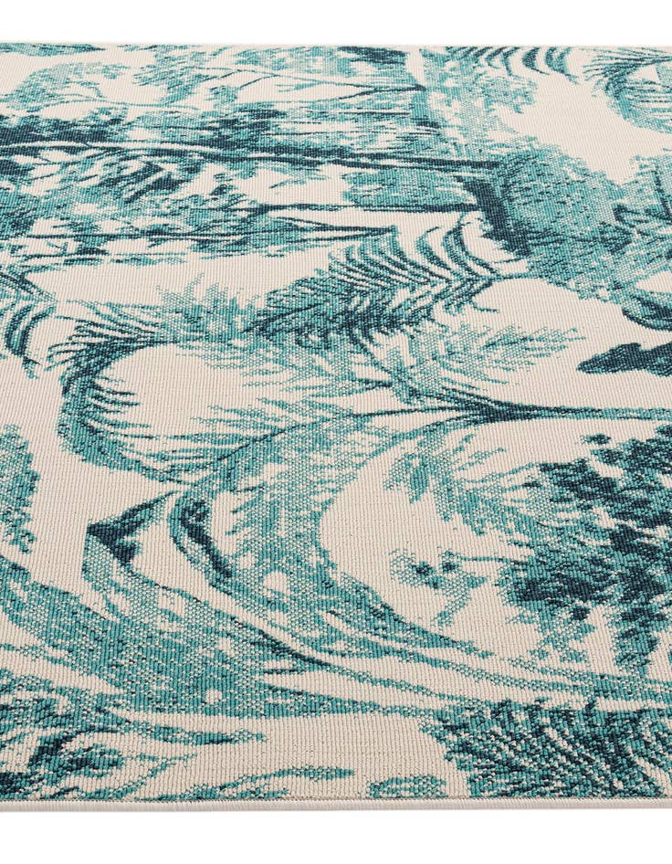 Detail image of  5' 2 x 7' 7  Washable Botanical Indoor / Outdoor Rug