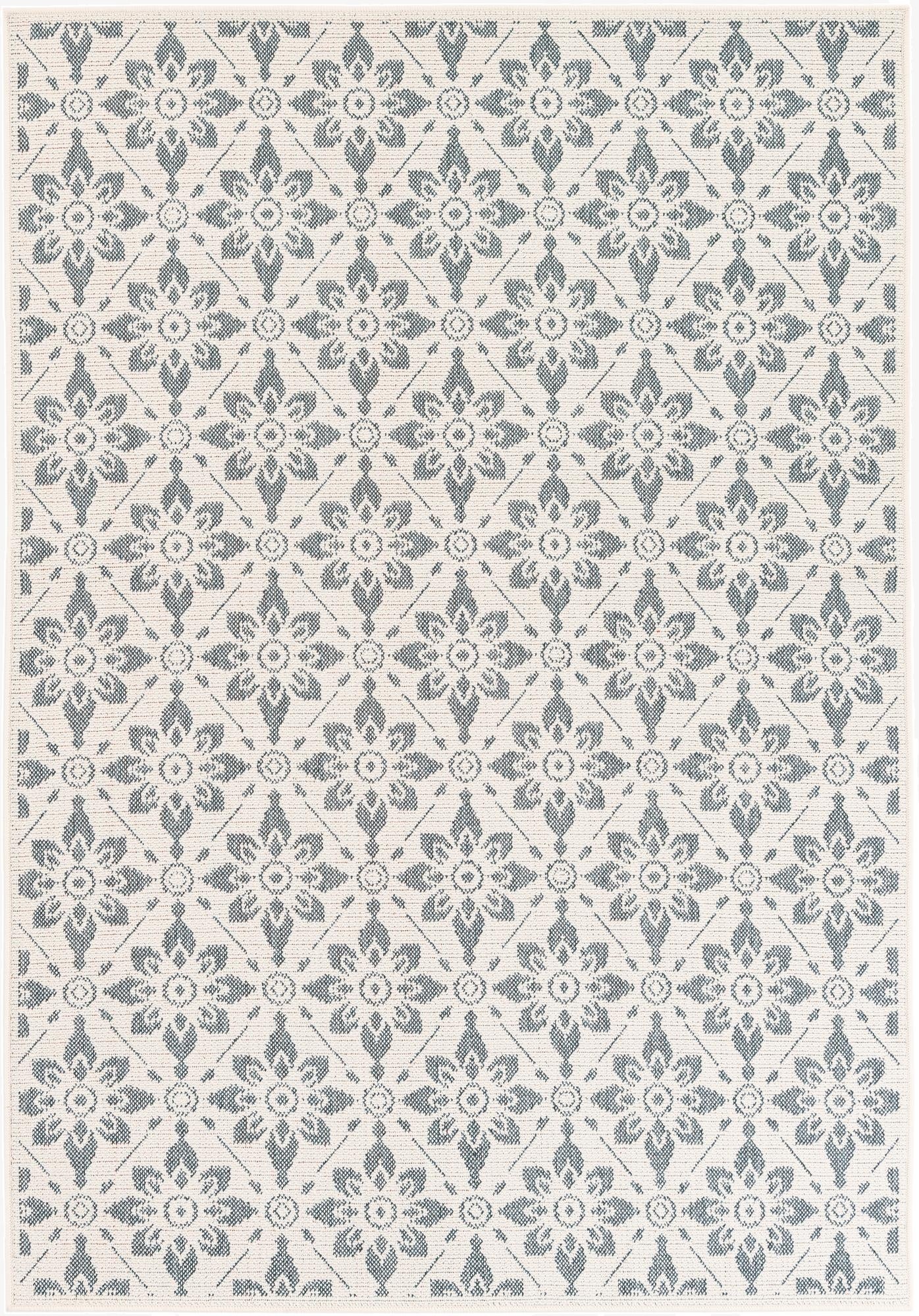  5' 3 x 7' 7  Washable Botanical Indoor / Outdoor Rug