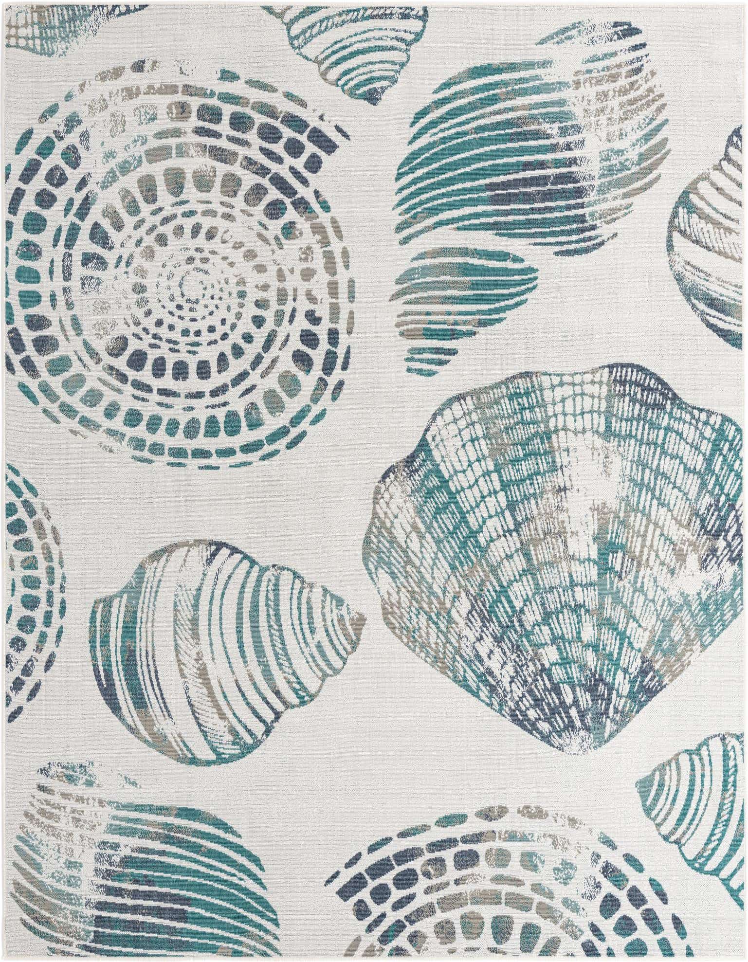 Primary image  7' 10 x 10'  Washable Coastal Indoor / Outdoor Rug