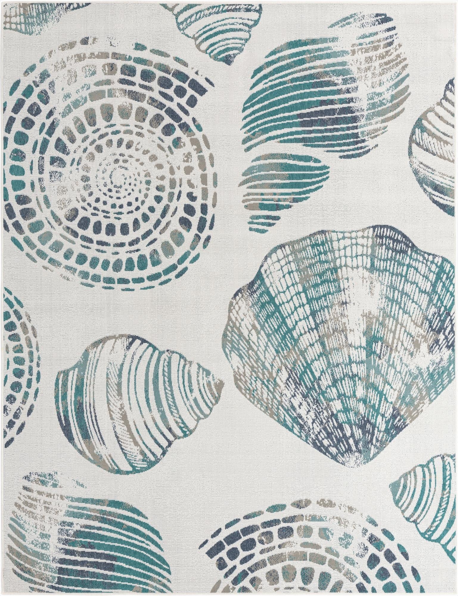 Primary image  7' 10 x 10'  Washable Coastal Indoor / Outdoor Rug