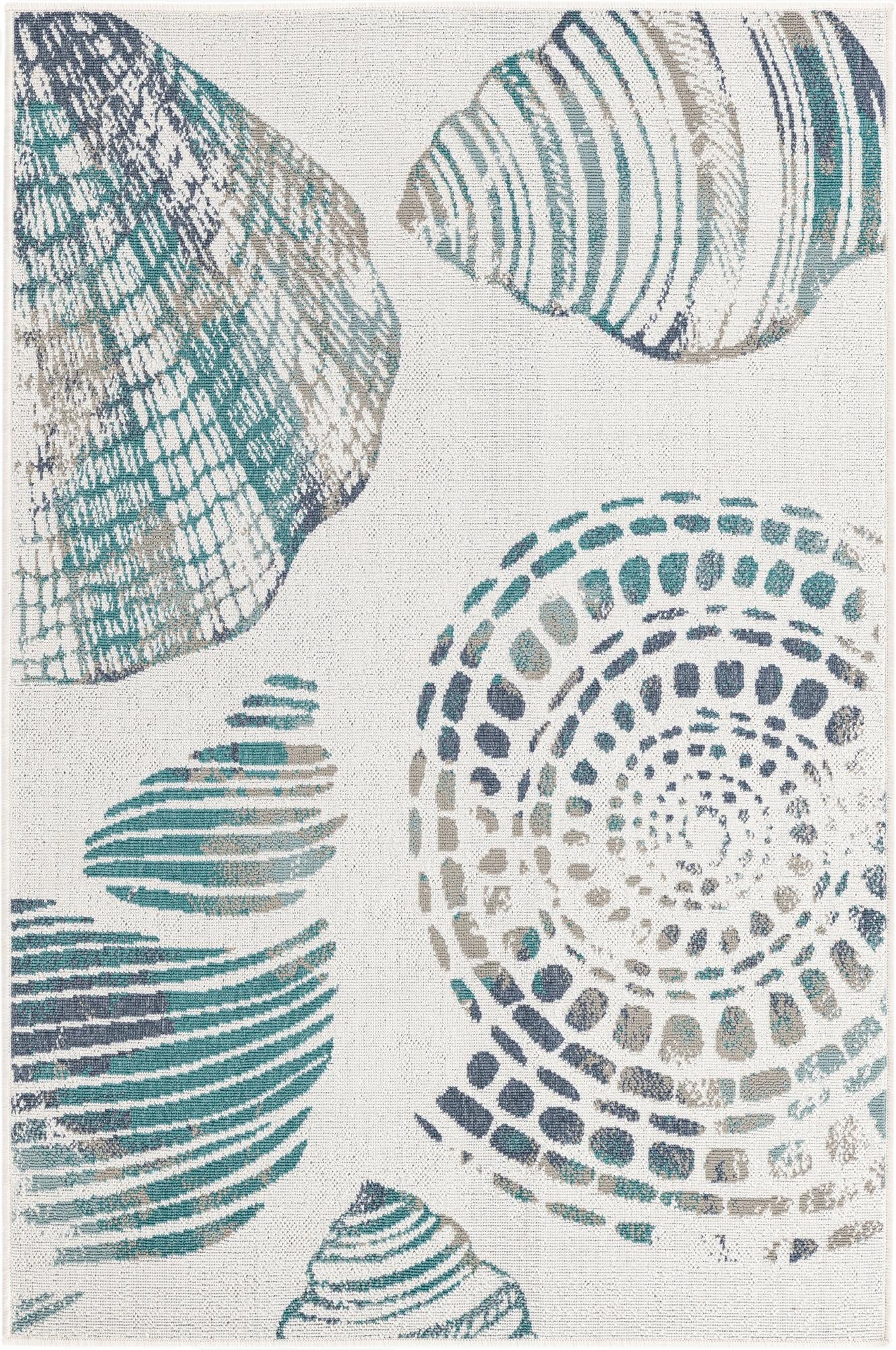 Primary image  4' x 6'  Washable Coastal Indoor / Outdoor Rug