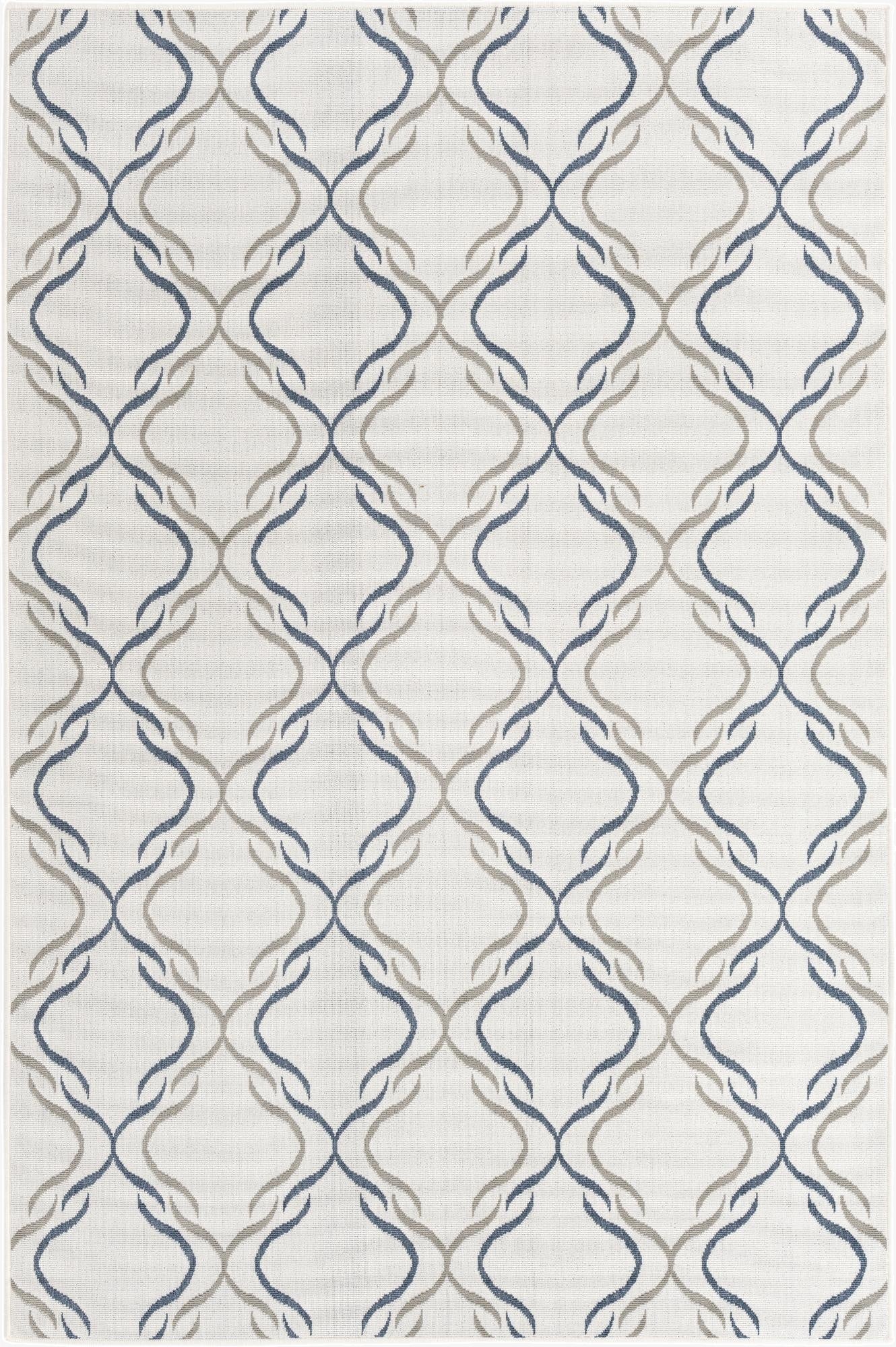  6' x 9'  Washable Lattice Indoor / Outdoor Rug