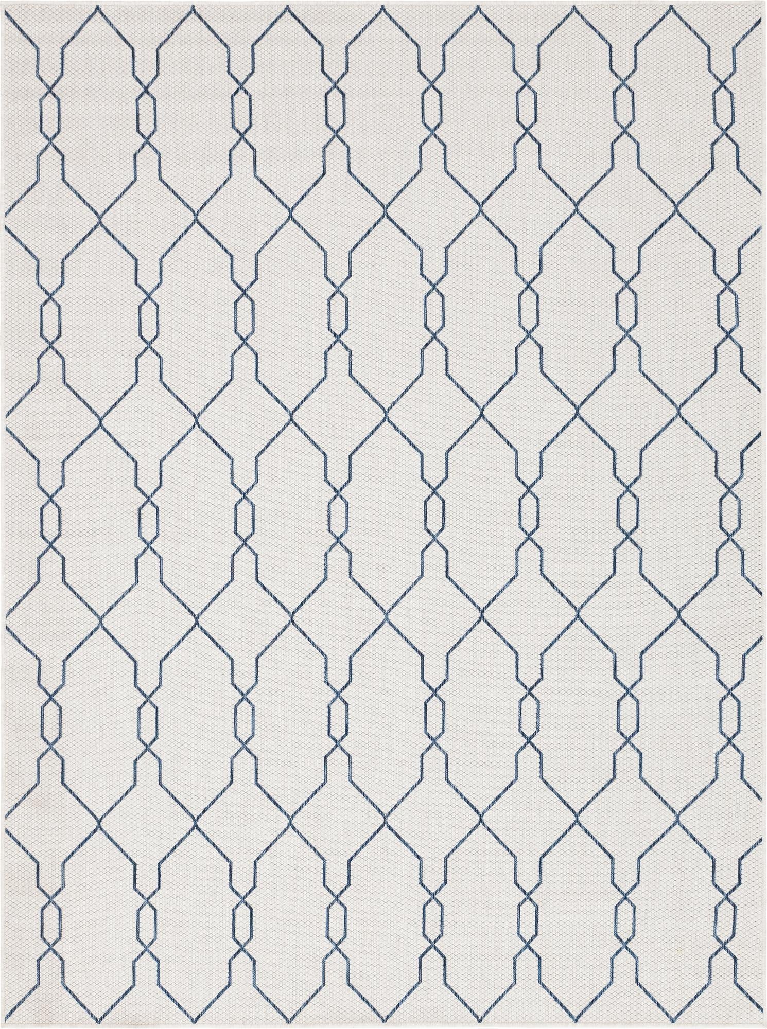  7' x 10'  Washable Lattice Indoor / Outdoor Rug