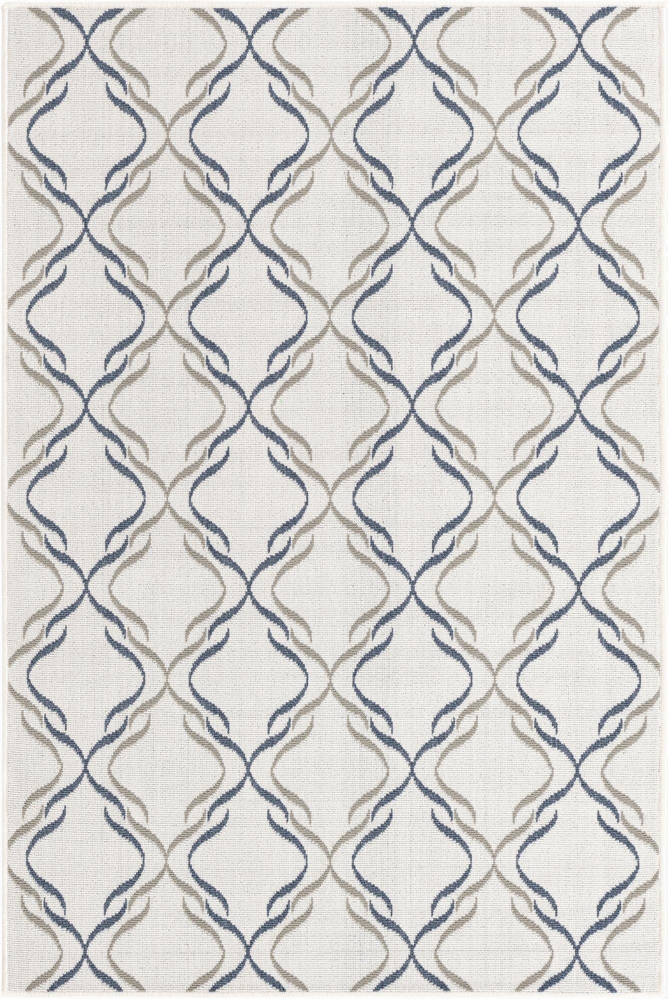  4' x 6'  Washable Lattice Indoor / Outdoor Rug