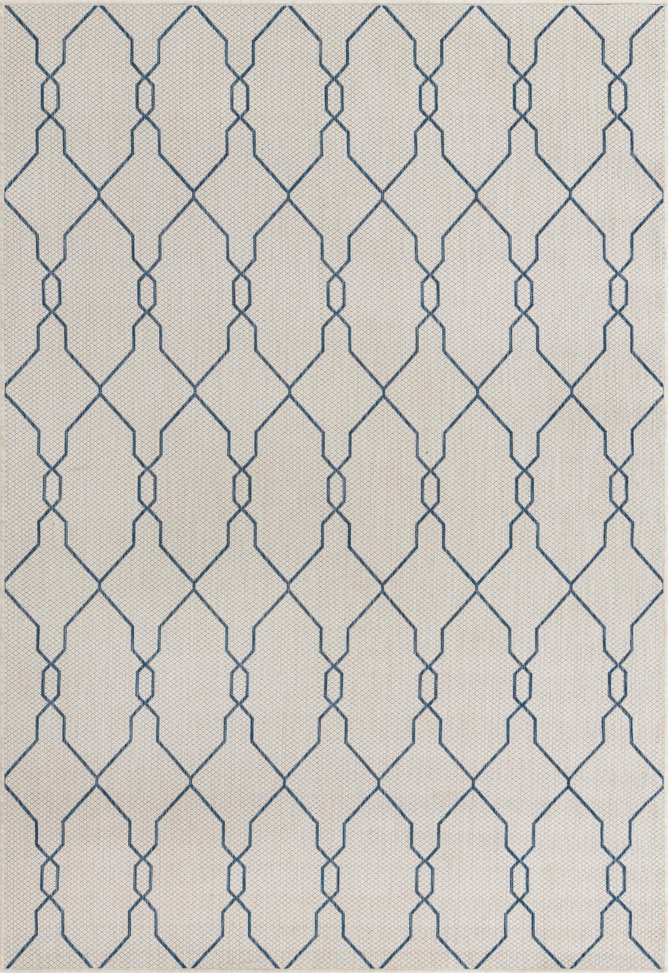  6' x 9'  Washable Lattice Indoor / Outdoor Rug