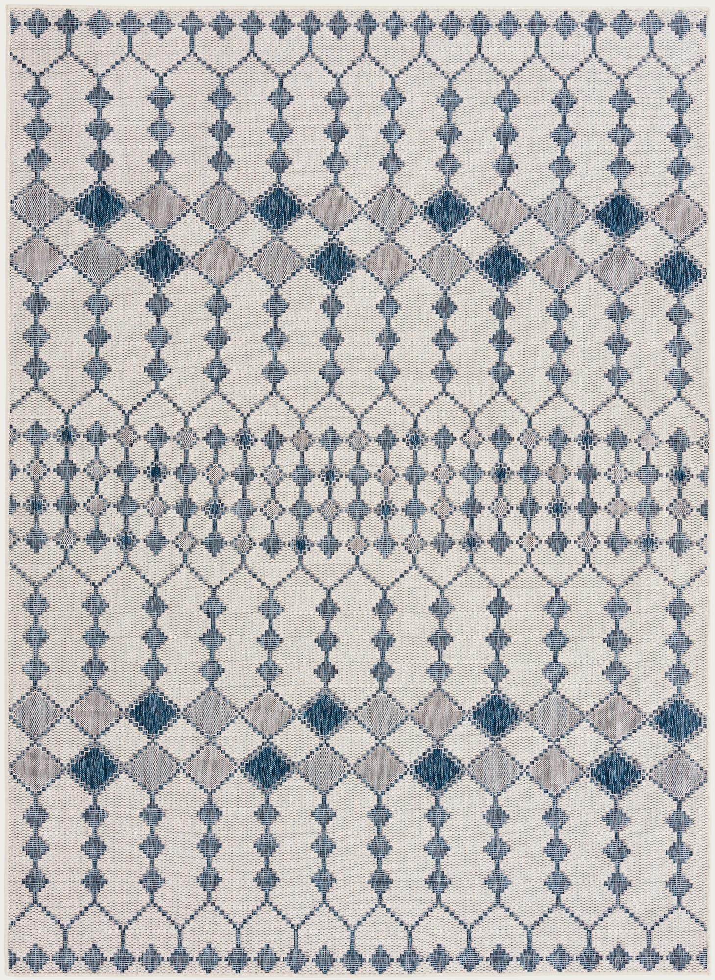  7' 10 x 11'  Washable Lattice Indoor / Outdoor Rug