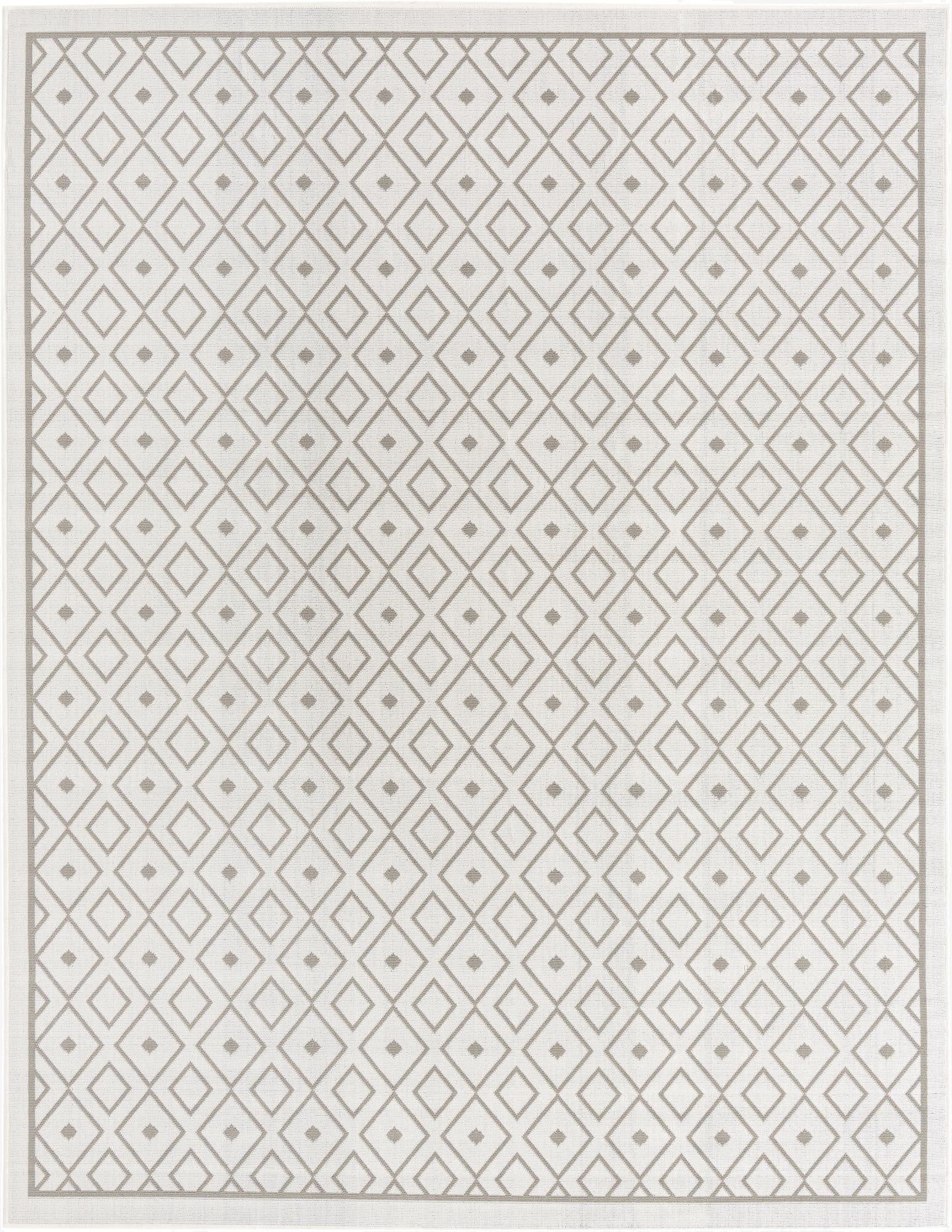  7' 10 x 10'  Washable Lattice Indoor / Outdoor Rug