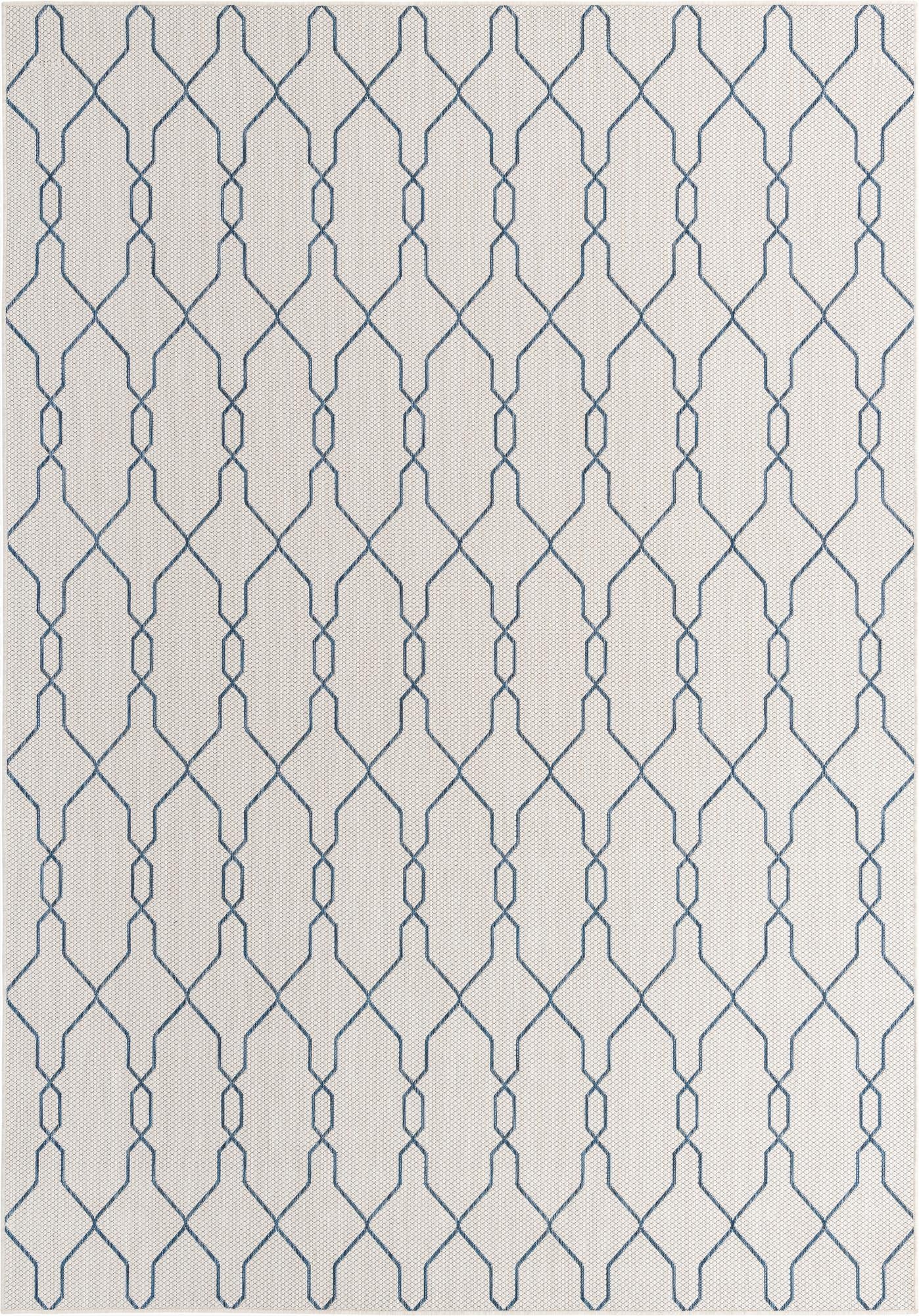  8' x 11' 4  Washable Lattice Indoor / Outdoor Rug