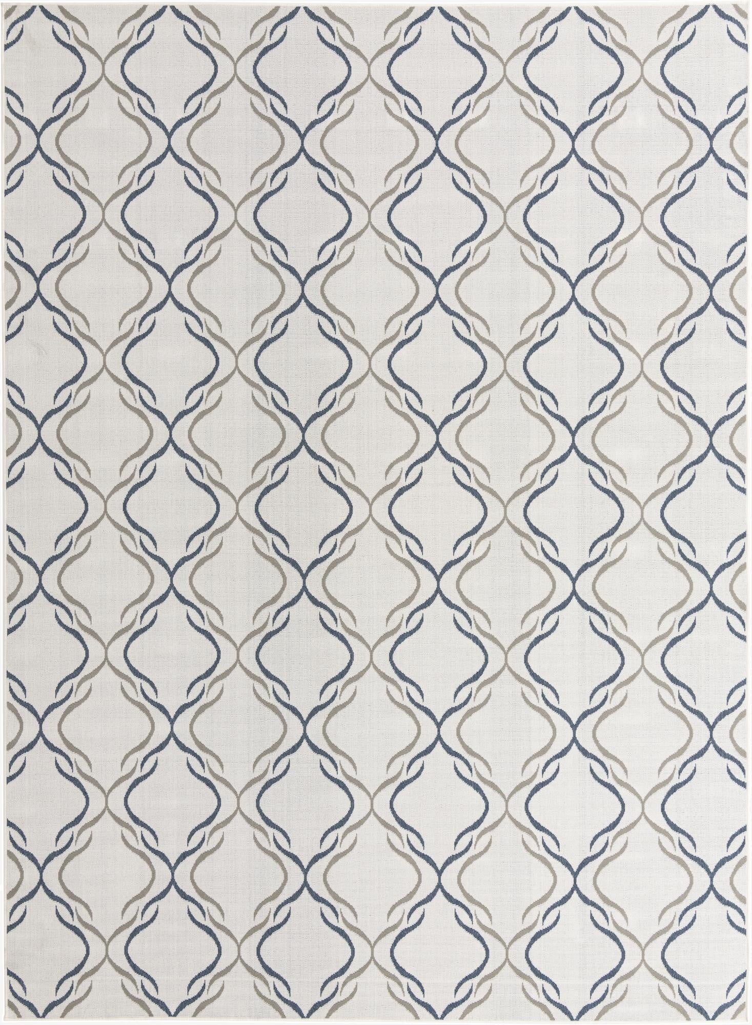  9' x 12'  Washable Lattice Indoor / Outdoor Rug
