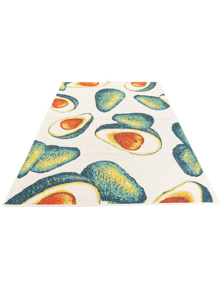 Detail image of  5' 3 x 7' 8  Washable Modern Indoor / Outdoor Rug