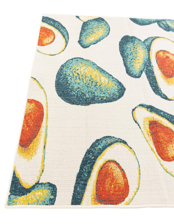 Detail image of  5' 3 x 7' 8  Washable Modern Indoor / Outdoor Rug